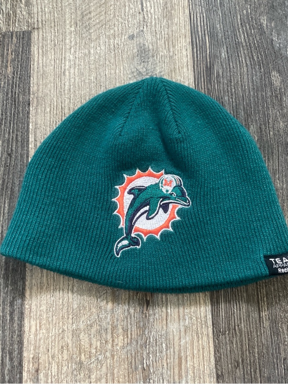Vintage Miami Dolphins Reebok Team Apparel Green Beanie